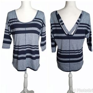 Lole Women's Blue Striped Top Size Medium